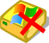Box With Label And X Clip Art